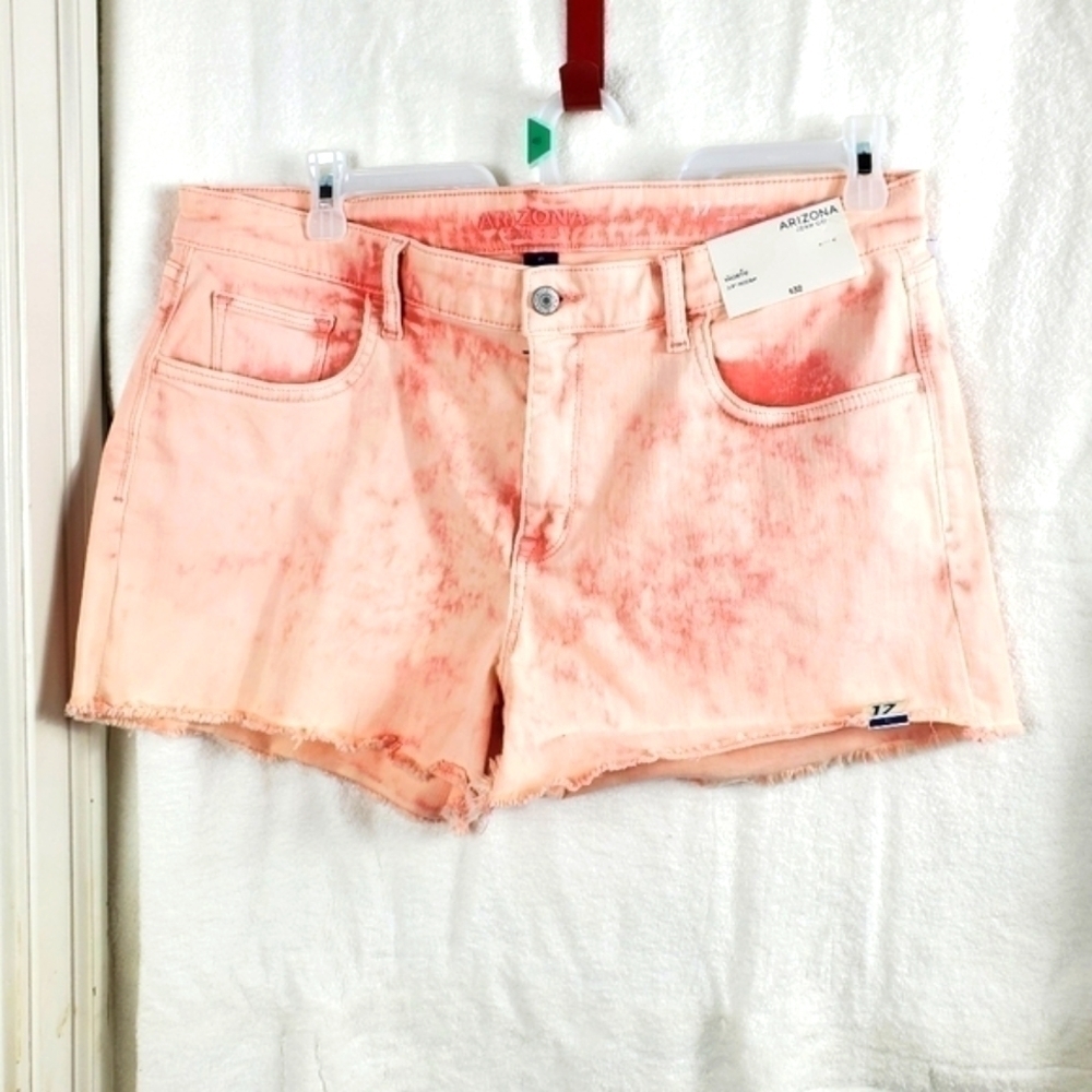 Arizona jean Short tye dye Salmon Size 17 NWTG - Picture 5 of 16